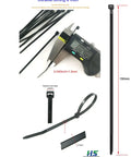 6 Inch Black Zip Ties 18 Lbs Tensile Strength Self Locking Nylon PA66 UV Resistant Weatherproof 100 Pack For Indoor Outdoor