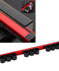 Workhorse Nine Slot Rail Tool Organizer Rack For Wrenches Pliers And Scissors displaying red aluminum frame with black slots.