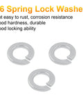 100 Pack Size 6 Stainless Steel Spring Lock Washers, Split Lock Washers, Thickened, Built Tough, Rustproof And Durable For Indoor Outdoor Use