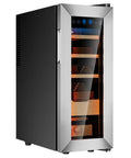 Beast 35L Temperature Humidity Control Cabinet with humidification, Spanish cedar shelves, displaying front view with glass door