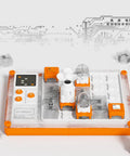 Ultimate STEM Electronics Kit for Kids: 500+ Circuit Projects, Safe Kid Friendly Parts, QR Guided Step by Step Guides, RGB Lights, Fan, Music, and Bonus Projection for Ages 5 and Up, circuit board kit