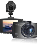 2.4 Inch 1080P Dash Cam For Cars With Super Night Vision And 24 Hour Recording front and back view