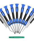 Magnetic Torx Screwdriver Set 12Pcs Pro Grade With T3 T4 T5 T6 T7 T8 T10 And TR8 TR10 Security Bits, Tweezers, and Drivers