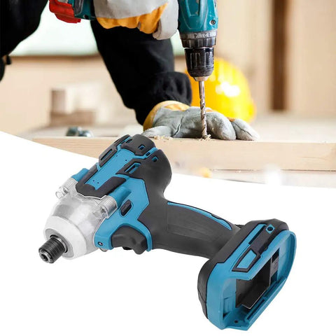 Klanata Brushless Impact Wrench With 520 Nm Torque And Tungsten Steel Shaft, Heavy Duty Cordless Electric Screwdriver Tool in use.