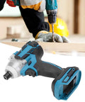 High Performance 21V Brushless Impact Wrench With Cordless Lithium Battery Delivers 520Nm Torque Power For Construction Home Repair And Woodworking Projects In A Portable Lightweight Design