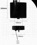 Heavy Duty Electric Chandelier Hoist Motorized Pendant Lift System With Remote Control measurements 320mm height and 180mm diameter.