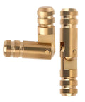 Brass Concealed Barrel Cabinet Hinges For Jewelry Boxes And Tiny Wood Projects, 50 Pack, Hidden Cylinder Hinges, Smooth 135° Swing