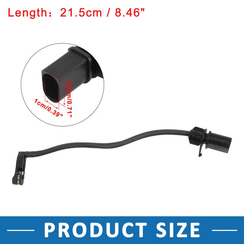 Side view: ABSOPRO rear brake pad wear sensor cable, 21.5 cm, 2-pin connector, for Audi A6 2012–2014 (set of 2)