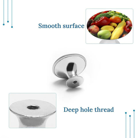 Top Shelf Antique Stainless Steel Cabinet Knobs 2 Piece Set with smooth surface and deep hole thread for easy installation.