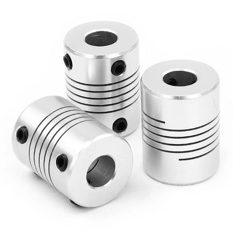 Aluminum couplers from Beefed Up 8mm T8 Lead Screw Set With Brass Nut, Coupler And Vertical Pillow Bearing Block, 1800mm Long