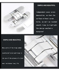 Stainless Steel Self Closing Reversible Door Hinge Invisible Hinge With 180 Degree Opening Hidden Folding Design Black Finish Three Dimensional Adjustable Cross Door Hinge For Smooth Durable Operation Boss Level Quality close-up view