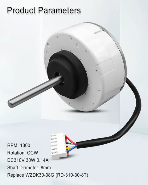 Plug And Play Replacement Brushless DC Fan Motor For Inverter Air Conditioners With Stable Operation 30W 1300RPM CCW