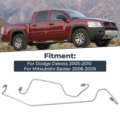 Hard Hydraulic Rack And Pinion Transfer Line Replacement For Dodge Dakota 2005 2010 And Mitsubishi Raider 2006 2009 Durable Steel Build Leak Proof Easy Bolt On Long Lasting Performance For Tough Truck Duty