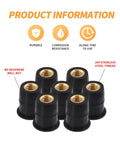 20 Pcs M6 Rubber Well Nuts For Universal Fairing Fasteners And Windshield Mounts, Durable Screw Hardware Pack For Motorcycle Boat Canoe Kayak, Weatherproof And Easy To Install.