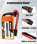 4S 850mAh 14.8V 70C LiPo Battery With XT60 Plug For RC Airplanes Helis Quadcopters FPV Racing Drones Two Pack connectors