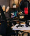Rock Solid Microphone Stand Thumb Screws Decked Out With Tee Wing Knobs for easy installation in studio setup.