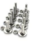 stainless steel hex bolt kit with nuts and washers, heavy-duty 304 hardware sets