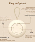 On The Go Baby Sleep Sound Machine With 12 Soothing White Noise Tracks USB Recharge 15 Hour Battery Life control panel