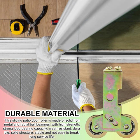 Installing 2 Pack Sliding Door Rollers Replacement Kit With 1-1/4 Inch Tandem Wheels Ball Bearing For Rear Sliding Doors