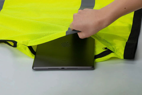 Heavy Duty High Visibility Safety Vest With Reflective Mesh And Multi Pockets For Surveyors Built Different For All Day Grind No Sweat Design In Bright Neon Yellow True Plus Size Fit