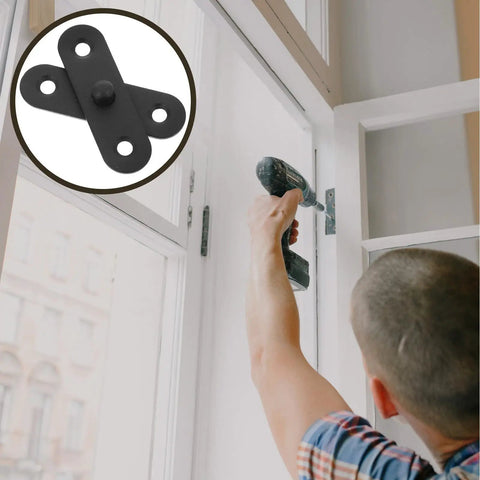 Installing 4 Pack Heavy Duty Concealed Stainless Steel Pivot Door Hinges For Interior Doors And Windows, Black Sleek Design