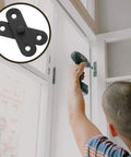 Installation of Black Stainless Steel Hidden Pivot Hinges for Windows and Doors with concealed design and strong stability