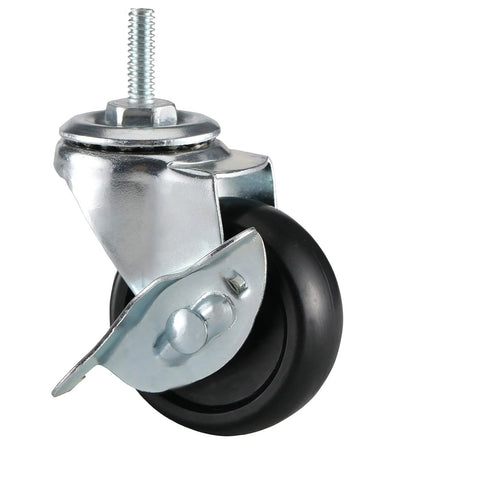 Heavy Duty Casters Set Of 4 With 1/4-20 Thread For Wire Shelving Racks Carts And Furniture, includes optional adapters, swivel wheel