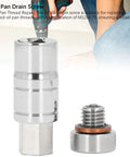 Heavy Duty M12x1.75 Self Tapping Oil Pan Drain Screw Repair Kit With 304 Stainless Steel Plug To Fix Stripped Threads On Oil Sumps, shown with drill