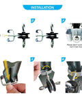 Installation steps for Farm Electric Fence T Post Gate Handle Anchors Kit With Double Hooks And Two Ring Insulators