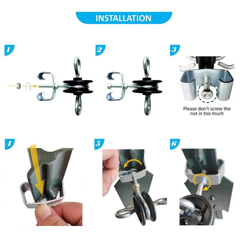 Installation steps for Farm Electric Fence T Post Gate Handle Anchors Kit With Double Hooks And Two Ring Insulators