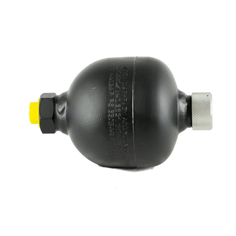 Diaphragm Hydraulic Accumulator Built For Tough Jobs, 20 Cu In Capacity 0.32 L, 3/4-16UNF Threads, Ultra High Pressure 4786 Psi, Energy Storage For Hydraulic Systems, Compact And Easy To Connect, Metric Circuit Ready, Heavy Duty Performance