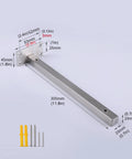 Rock Solid Two Pack Heavy Duty Wall Mounted Shelf Brackets Crafted From Brushed Stainless Steel and hardware detail.