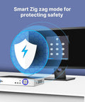 16 Channel 5MP And 1080P Hybrid Security DVR with monitor and safety shield graphic, indicating smart protection features.