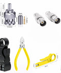 Beefy BNC Crimp Tool Kit With 20 RG58 Male Connectors, 10 BNC Female To Female Adapters, Coax Cable Stripper, and Cable Tester