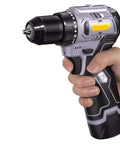 Killer Brushless Electric Drill and Cordless Mini Screwdriver with 16.8V Lithium-ion Battery Pack held in a hand, showcasing its ergonomic design.