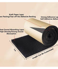 Killer Acoustic Foam Sound Dampening Panels With Classic Egg Crate Shape 7cm Thick Peel And Stick Low Prep Install, showing roll features.