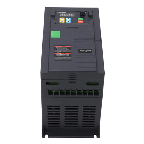 Heavy Duty 7.5KW VFD 3 Phase Input 3 Phase Output 0 To 400 Hz Controller With Vector Control Inverter For CNC Machines And Motor Speed Regulation, front view