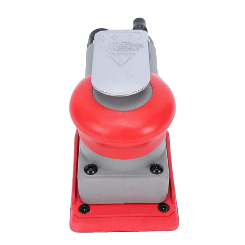 Ultra Sleek And Featherweight Pneumatic Random Orbital Sander And Polisher With 5mm Orbit And 10000Rpm Speed top view showing rubber grip and compact design.