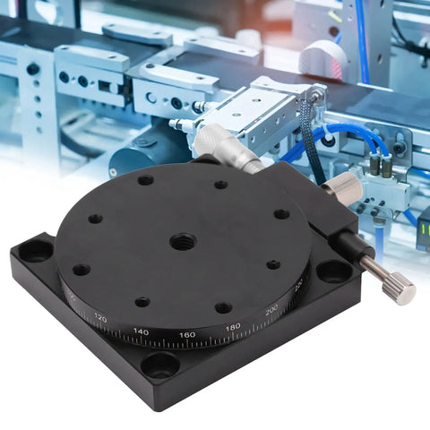 RS60 L Manual Rotary Stage R Axis Platform With 2.36 Inch Table Diameter Aluminum Alloy Precision Sliding Table For Optical Adjustment