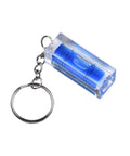 Square Level For Spirit Level Horizontal Measurement, small acrylic glass level with blue liquid, keychain accessory.