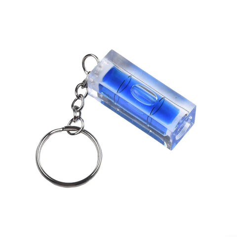Square Level For Spirit Level Horizontal Measurement, small acrylic glass level with blue liquid, keychain accessory.