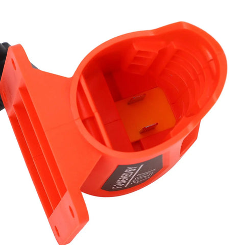 Close-up of orange 18V Battery Adapter Conversion Kit With 12AWG Wire And 40A High Current for riding toys and robotics