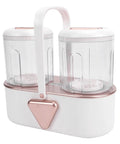 Portable Cordless Underwear Washing Machine With Built In 4000 Mah Battery For Ultrasonic Scrubbing, dual chamber design.