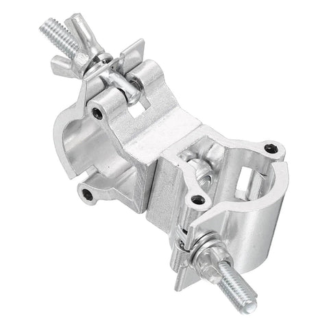 Side view of Beefy Aluminum Stage Lighting O Clamp With Double Buckle For 0.94 To 1.02 Inch OD Tubing Heavy Duty Pipe Mount 15 Lb Max Load