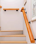 Adjustable Stainless Steel Railing Posts And Black Powder Coated Deck Railing Kit For Indoor Stairs with wooden handrails