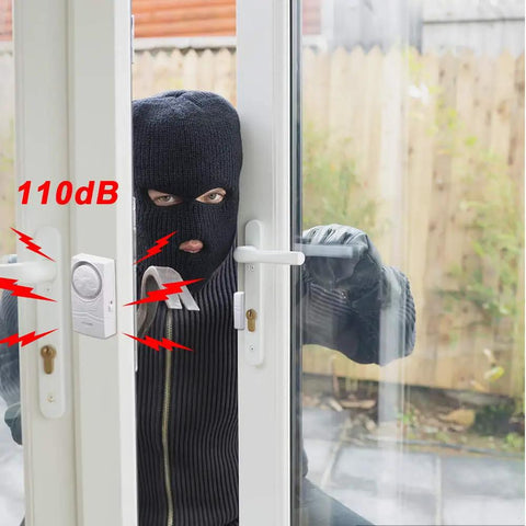Intruder triggering Door And Window Alarm Kit For Home Wireless Security Sensor System With 110 dB Loud Alarm