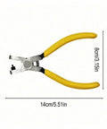 Yellow Stainless Steel Handheld Strap Hole Puncher Kit With 2mm Universal Watch Band Pliers Belt Hole Punch Tool