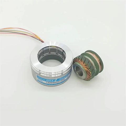 Rotary Resolver Built In Split Type TS2640N321E64 For Industrial Automation High Precision Angle Sensor With Durable Construction Easy Mount Rugged Wide Voltage Range Fast Signal Output Pro Grade For Robotics And Machinery Controls, split resolver shown