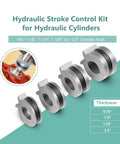 Stroke Control Kit For Hydraulic Cylinders Offers Quick Attach And Removal, visual guide with four thickness options