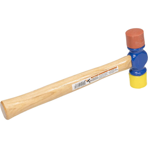 Soft Face Hammer With American High Carbon Steel Head, 12 Oz, Made In The USA, Non Mar Woodworking And Metalworking Tool, side view